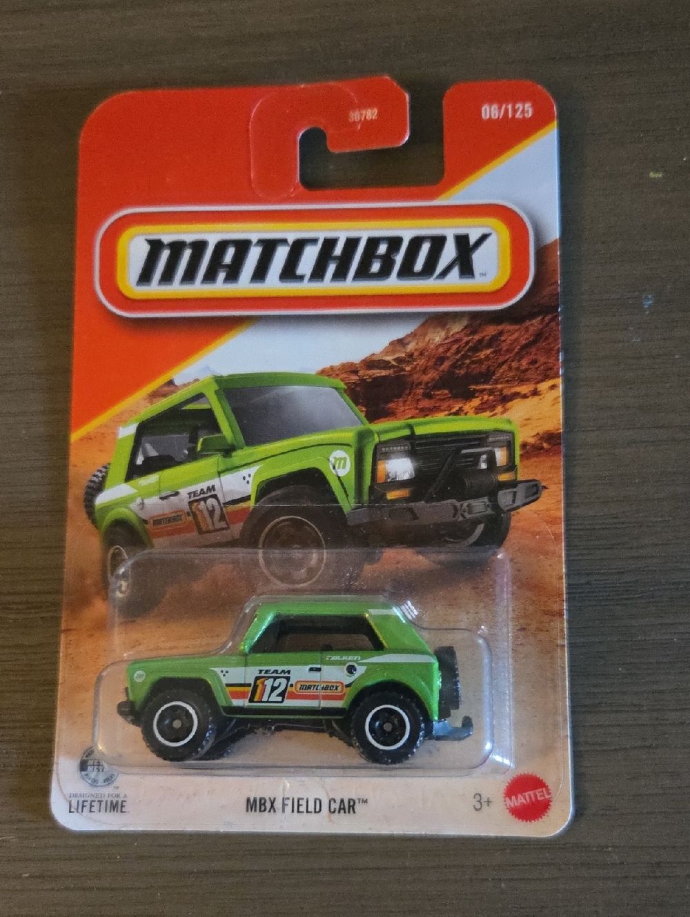 Matchbox MBX Field Car Toy - Green with White Accents
